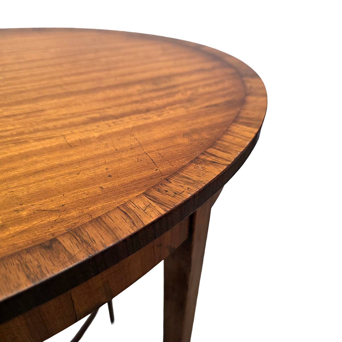 Antique English Oval Mahogany Side Table, from around 1900