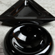 Ceramic ashtray of round shape of the 80s.