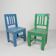 Set of 2 vintage children's chairs, 1950s