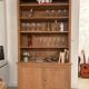 Solid oak library sandblasted