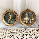 Pair of frame medallion Marie-Antoinette