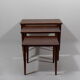 Scandinavian gigognes tables in rio rosewood, vintage