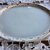 Oval porcelain dish with flower decoration