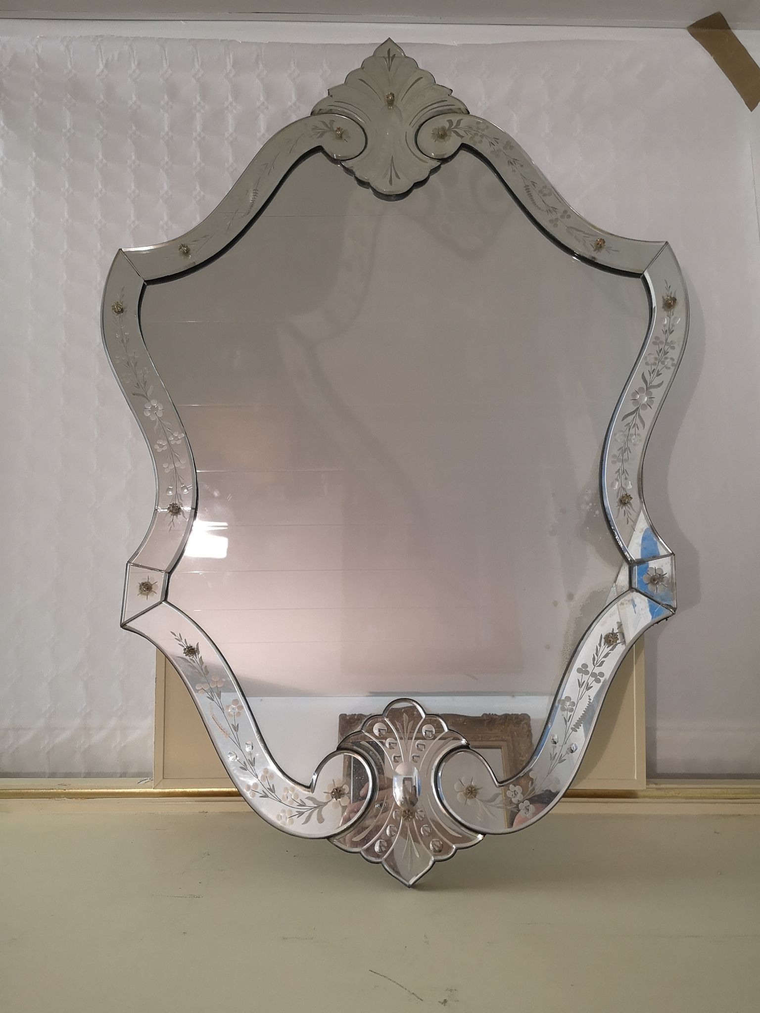 Miroir vénitien XXème  - 106x66cm