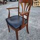 Mid-20th century solid cherry wood office chair.