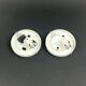Pair of Opaline Glass Shell-Shaped Wall Lights from Limburg, Germany, 1970s