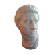 Patinated plaster man head.
