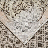 7x10 shades of beige turkish rug, 211x320cm