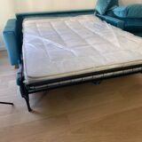 Sofa bed 3 places turquoise