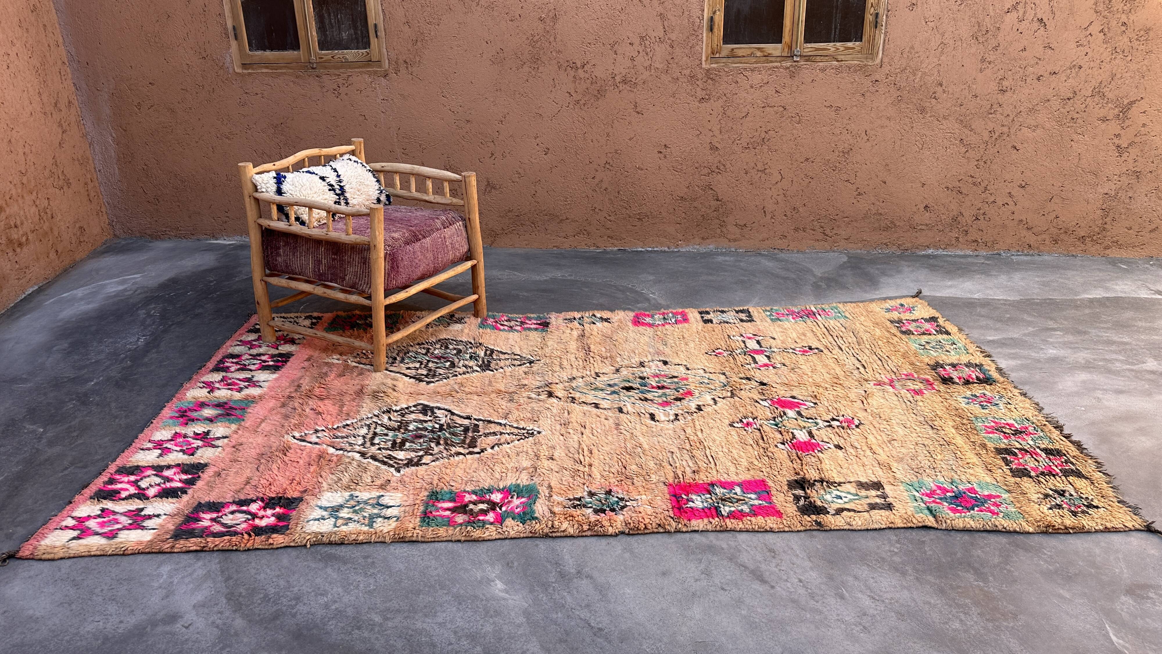 Tapis Marocain Boujad coloré - 325 x 181 cm