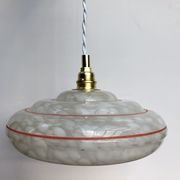 Vintage lampshade suspension and porcelain rosette
