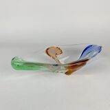 Art glass bowl by F. Zemek for Mstisov Glassworks, Rhapsody collection, Czechoslovakia 1950's