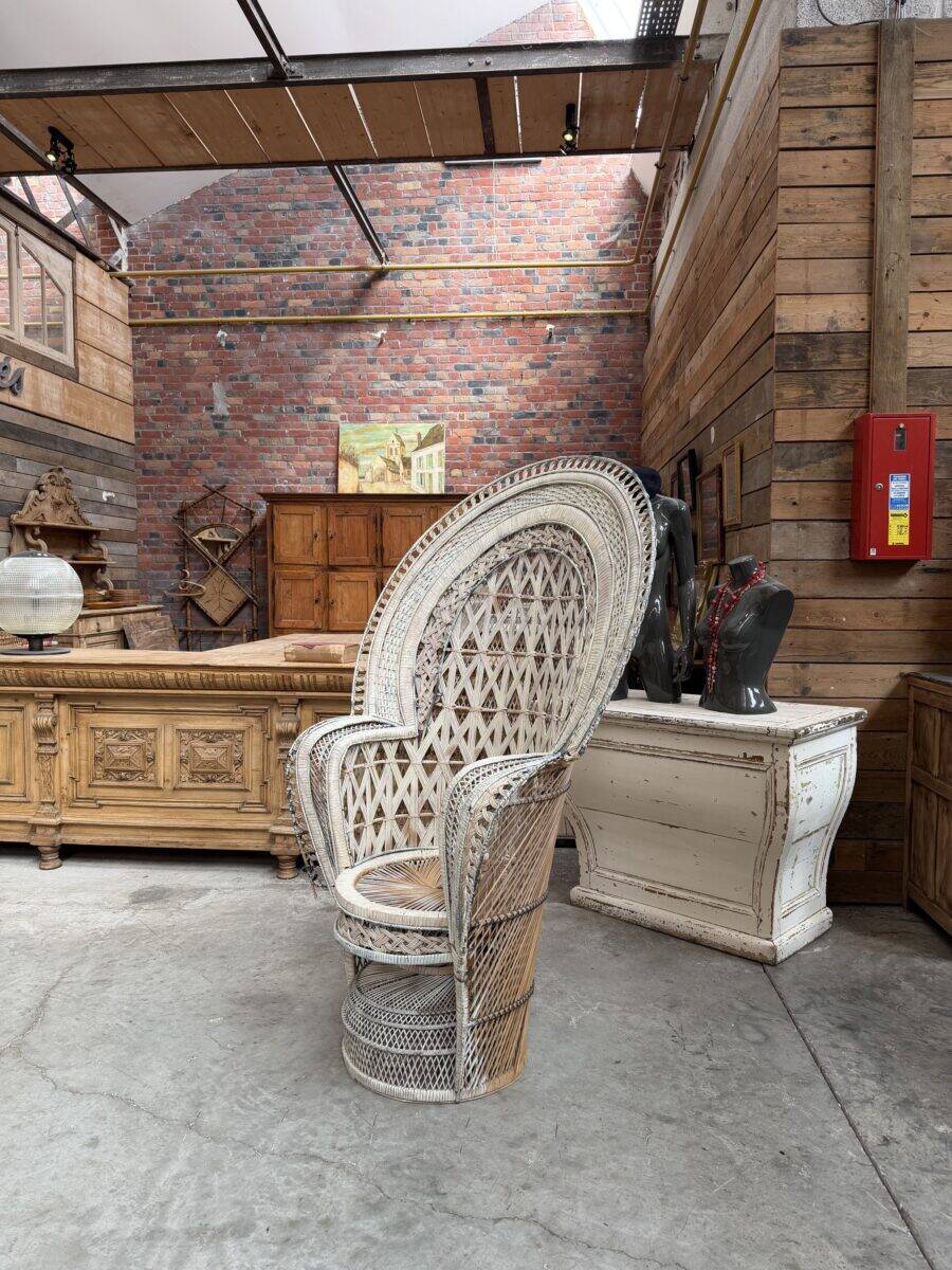 Emmanuelle armchair in wicker and rattan