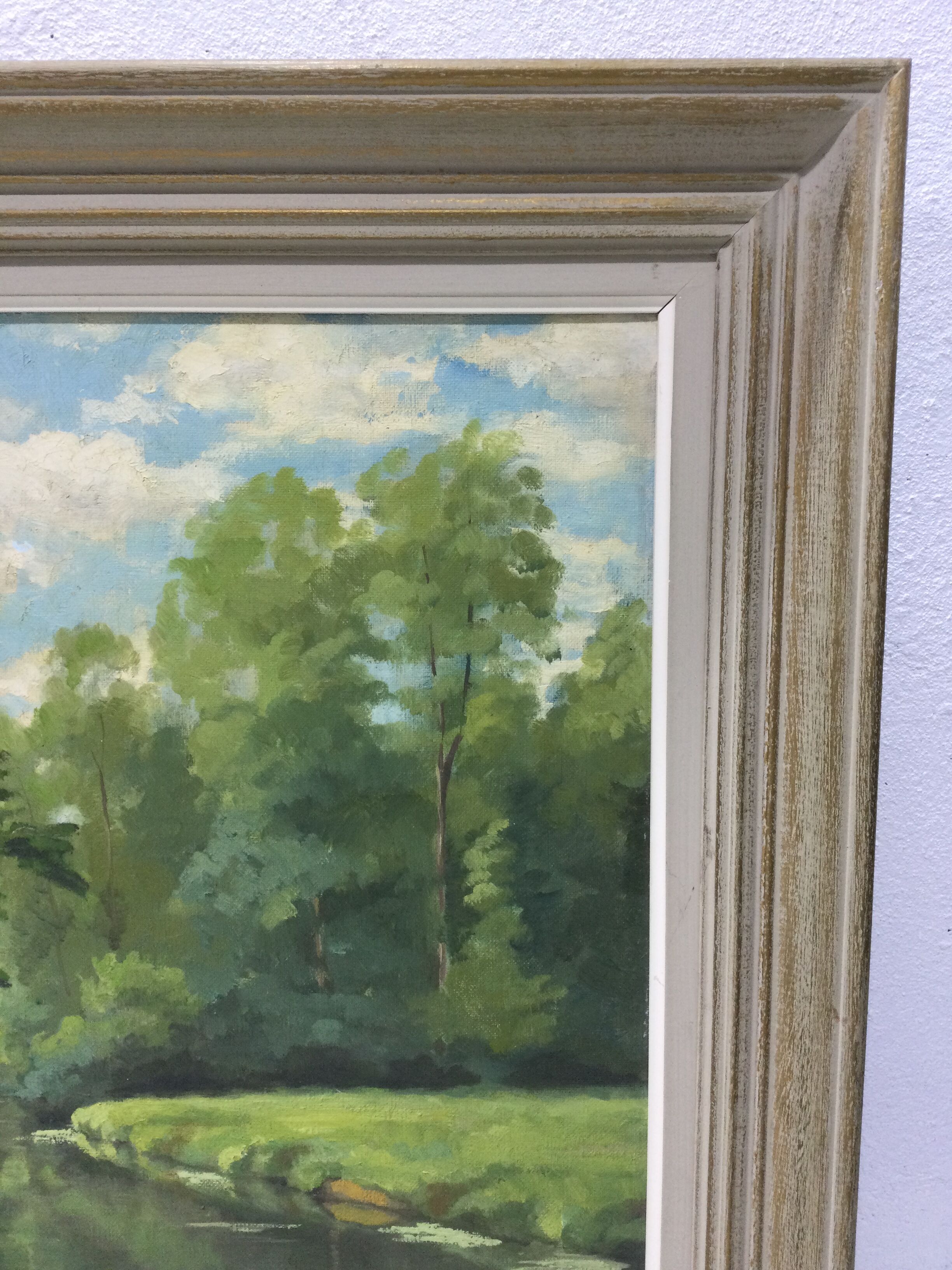 A. Ledieu – Oil on canvas "Bassin d'Hermes"