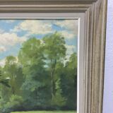 A. Ledieu – Oil on canvas "Bassin d'Hermes"