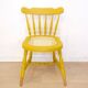 Oak Wooden Grid Seat Chair, Spain, 1950s