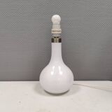 Helios table lamp, teardrop shaped, made of white opal glass. 1986 Denmark