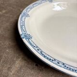 Salins round hollow dish in blue ironstone, "Arbois Ennege" service