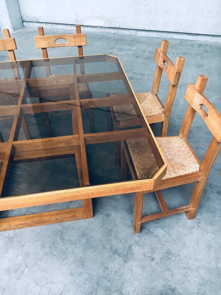 Postmodern Octagonal Square Dining Table, 1980s