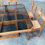 Postmodern Octagonal Square Dining Table, 1980s