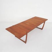 Large teak coffee table by Peter Hvidt and Orla Molgaard Nielsen model FD 575 for France and Son