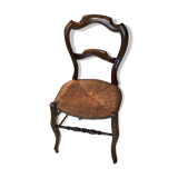 Chaise en bois paillée