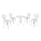 Art Nouveau Aluminum Garden Chairs, 1950s, United Knigdom, Set of 5