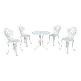 Art Nouveau Aluminum Garden Chairs, 1950s, United Knigdom, Set of 5