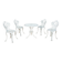 Art Nouveau Aluminum Garden Chairs, 1950s, United Knigdom, Set of 5