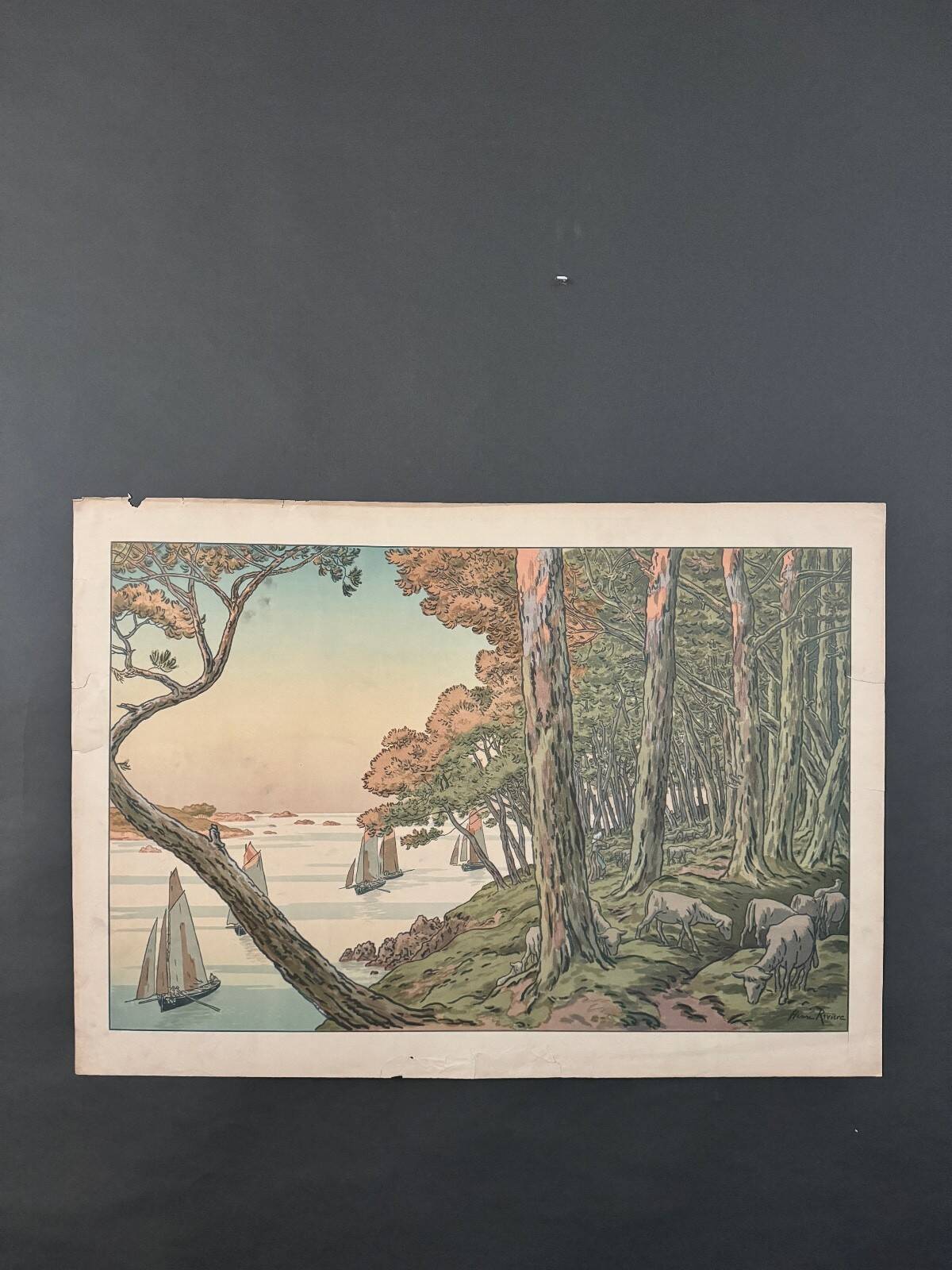 Lithograph by Henri Rivière The Aspects of Nature - Summer Evening