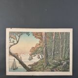 Lithograph by Henri Rivière The Aspects of Nature - Summer Evening