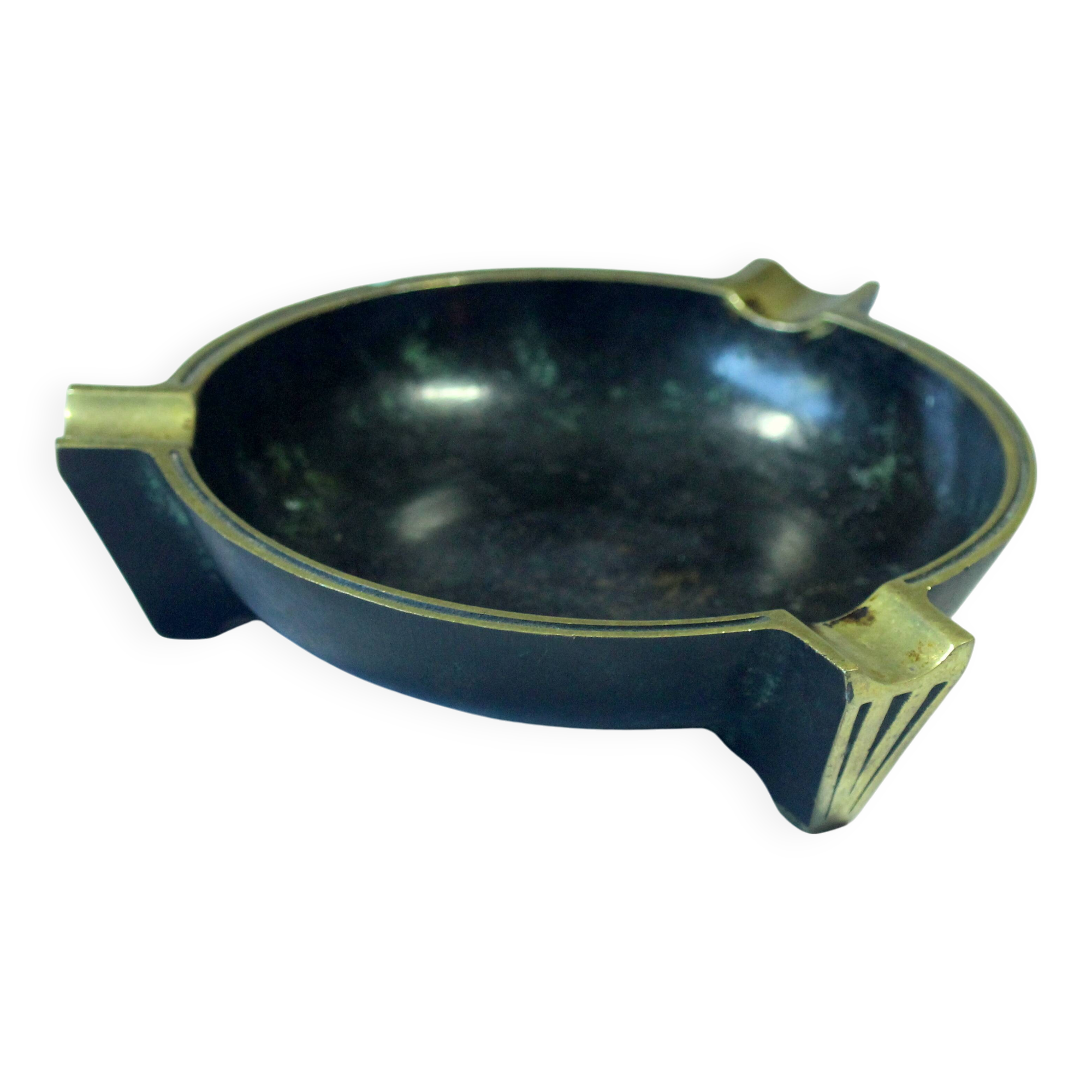 Ashtray from the 1950s - made of bronze and brass - vintage