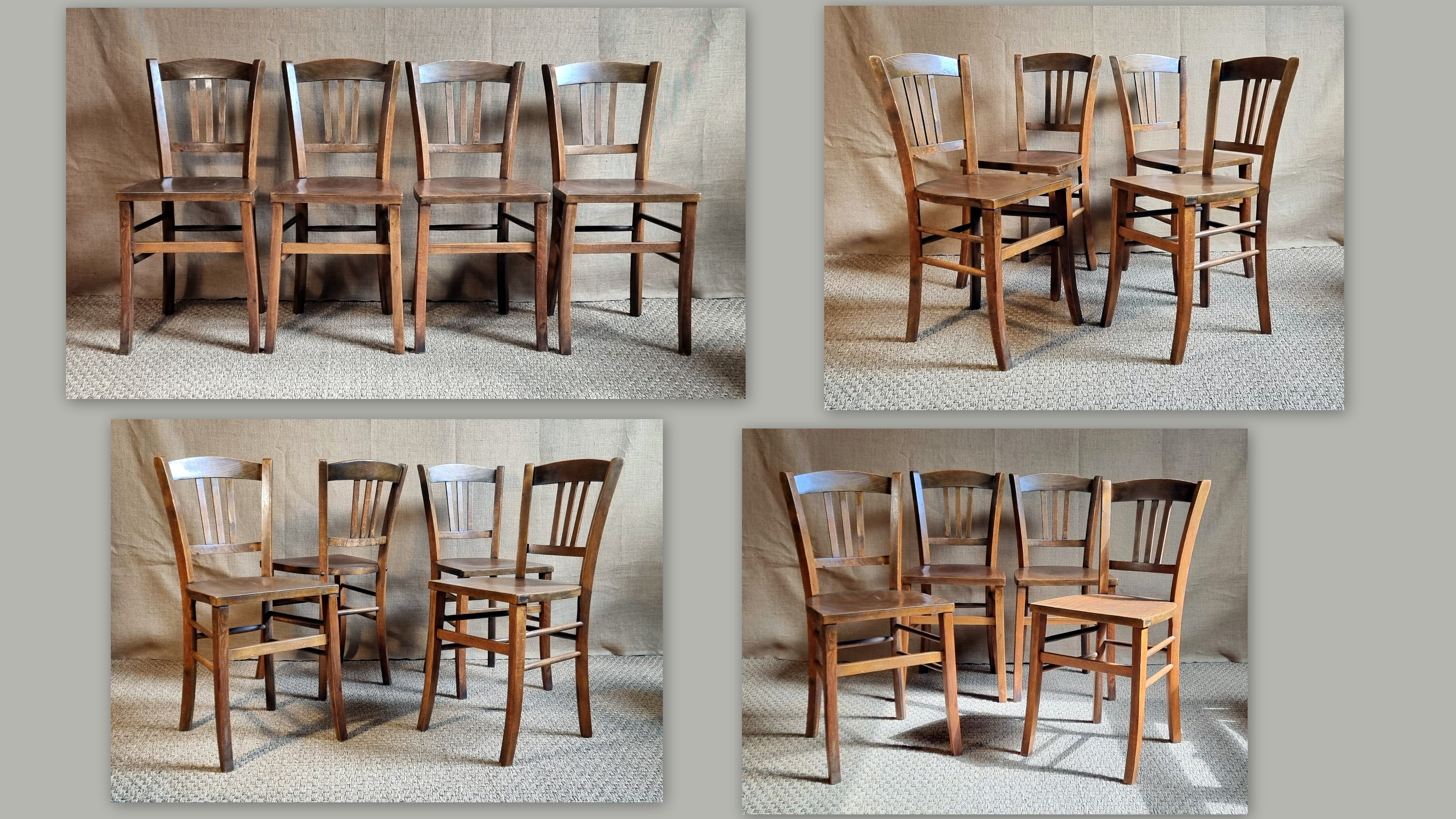 4 country bistro chairs 40s