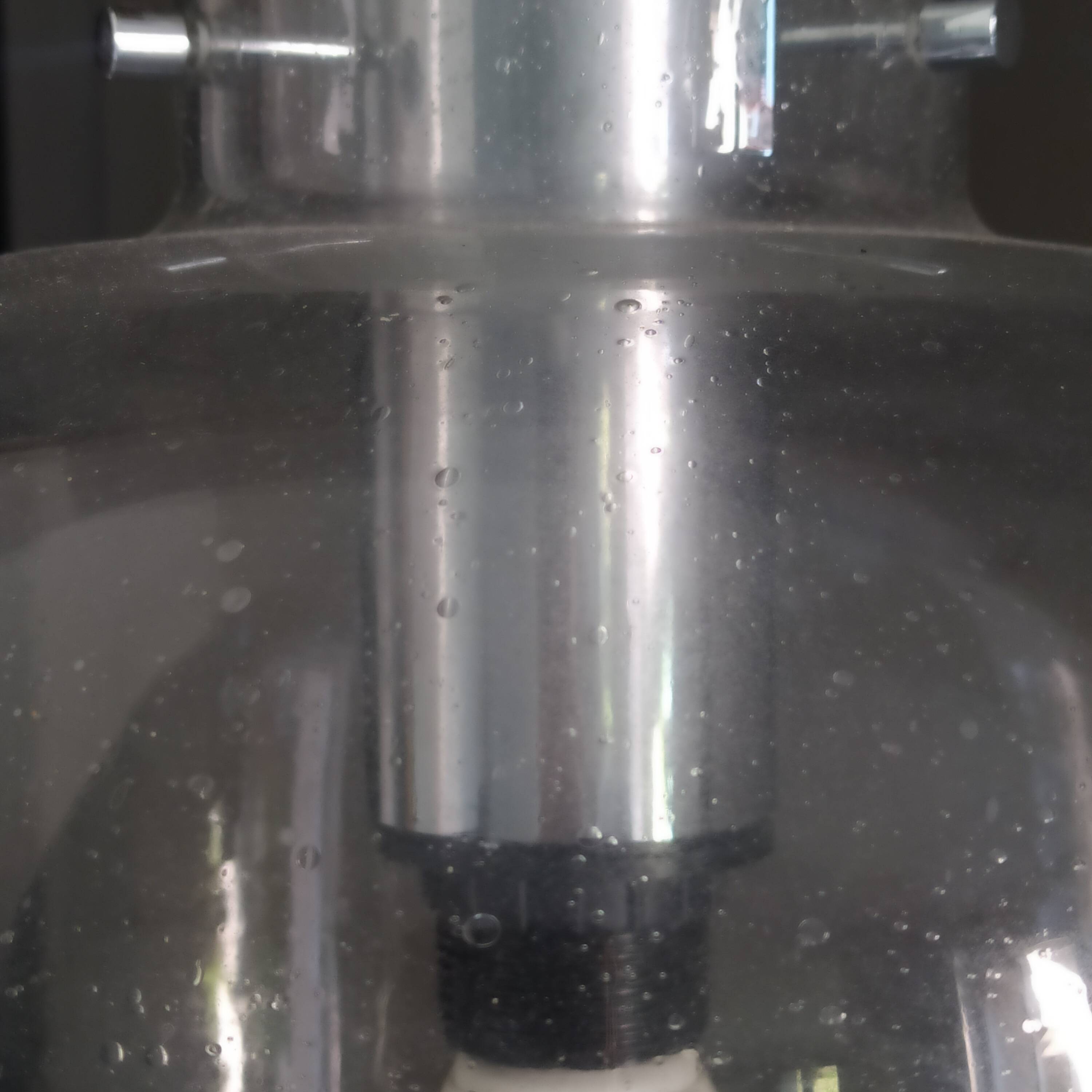 vintage 1970 Limburg bubble glass and chrome pendant light