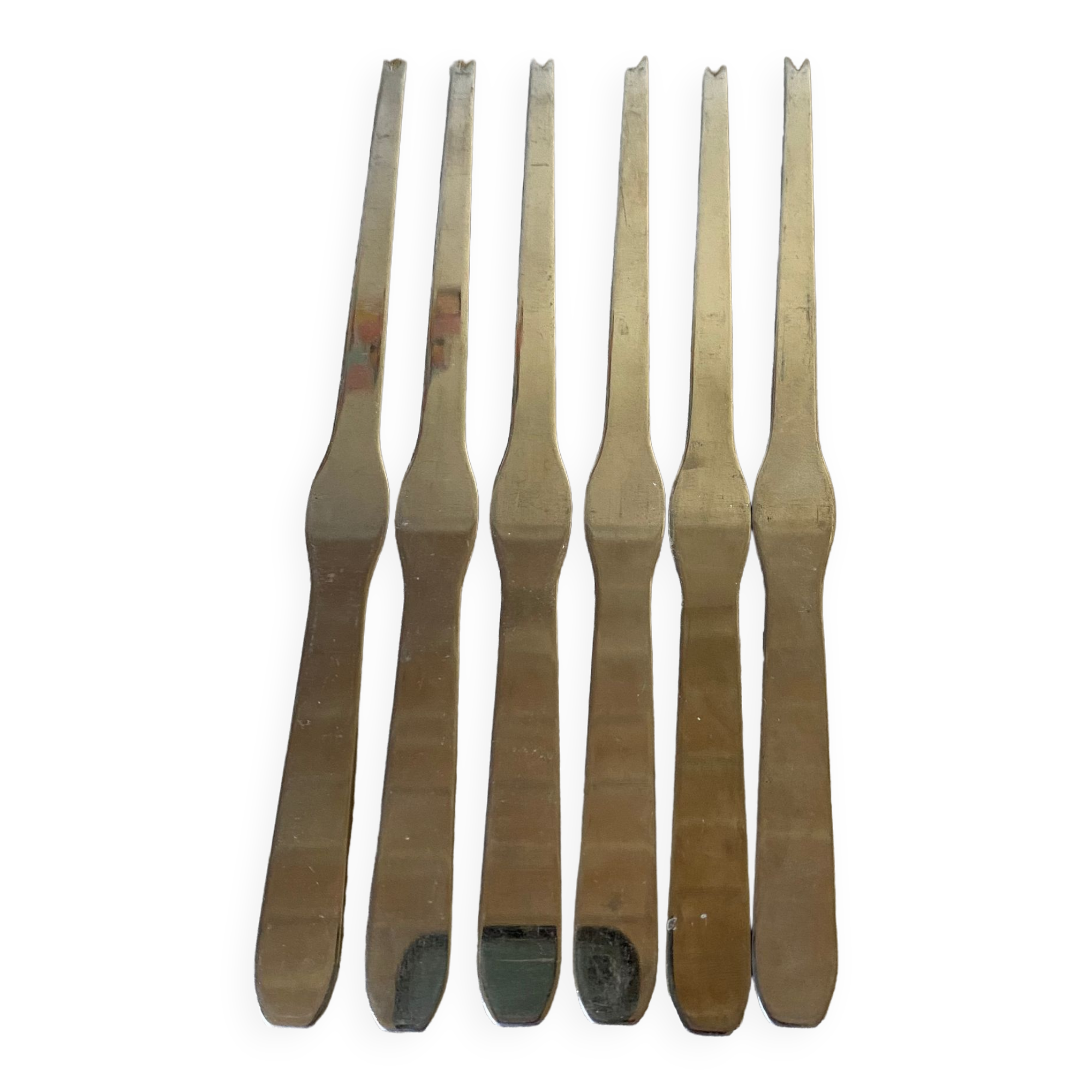 Crustacean forks, Guy Degrenne stainless steel curettes