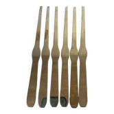 Crustacean forks, Guy Degrenne stainless steel curettes