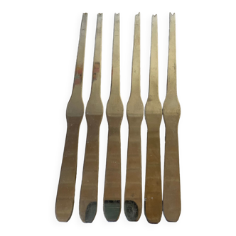 Crustacean forks, Guy Degrenne stainless steel curettes
