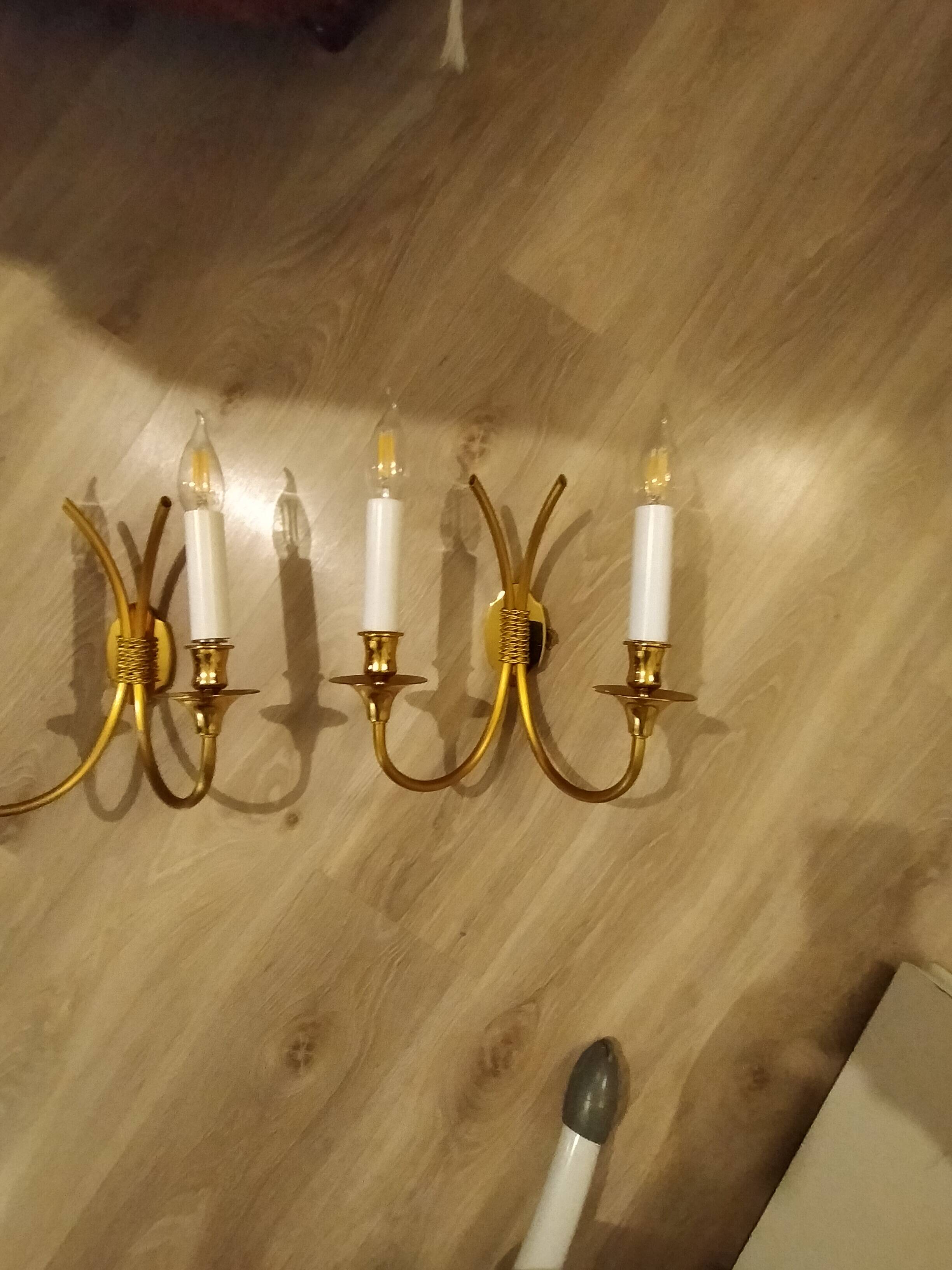 Classic applique Lucien Gau 4132 - 2 lights - Decorative details Links - H 32 cm, W 27 cm