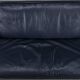 Danish teak and navy blue leather 2-seater sofa from Komfort, 1970s