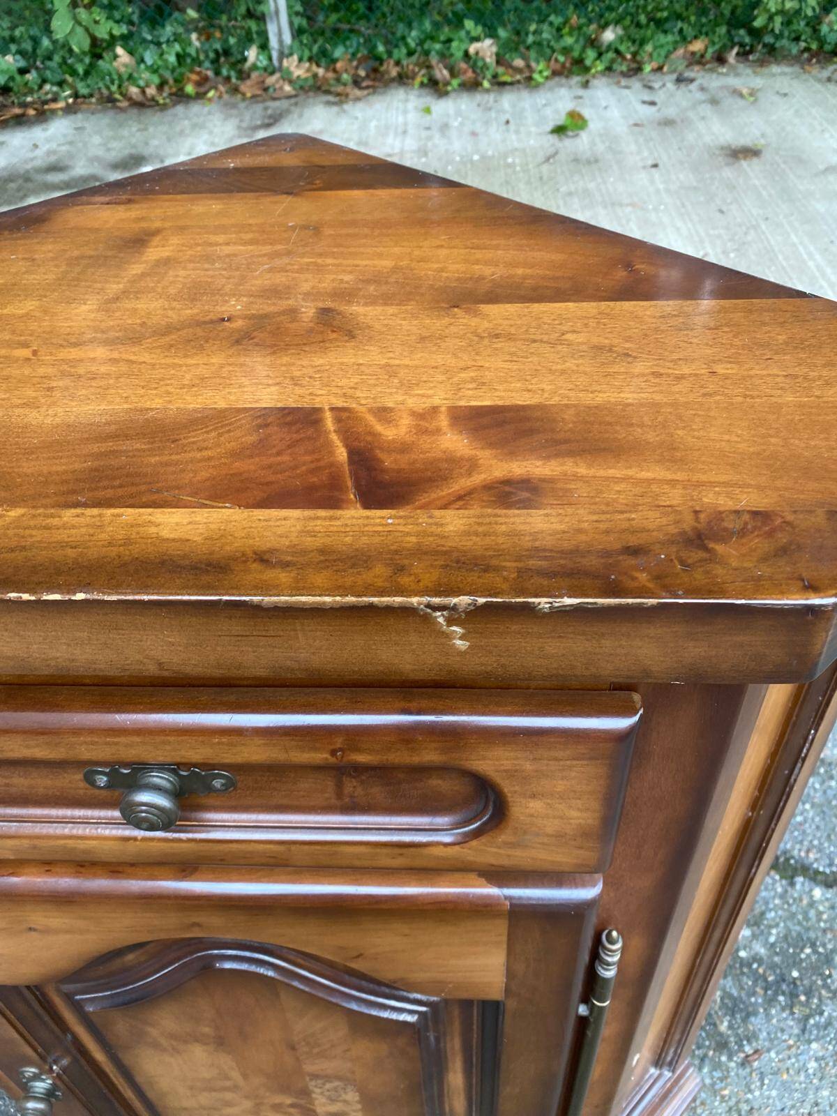 English wooden sideboard solid wood corner TV cabinet