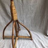 Rattan parrot coat rack