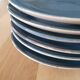 6 blue dessert plates
