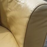Camel leather club armchair