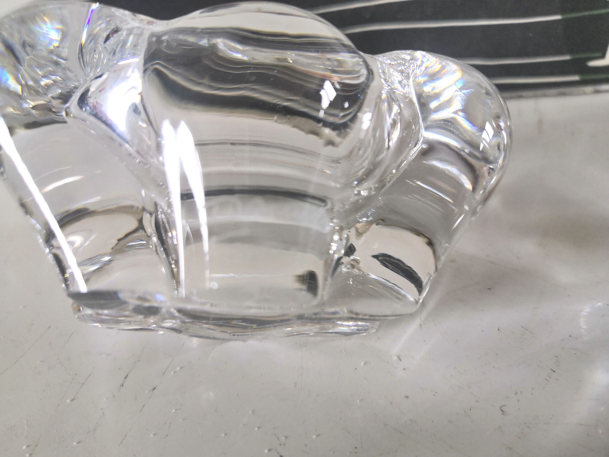 Salt and pepper shaker signed Daum design 70s in their original box