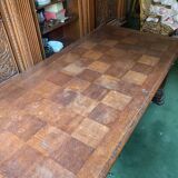 Bureau / Table ancienne en bois sculpté