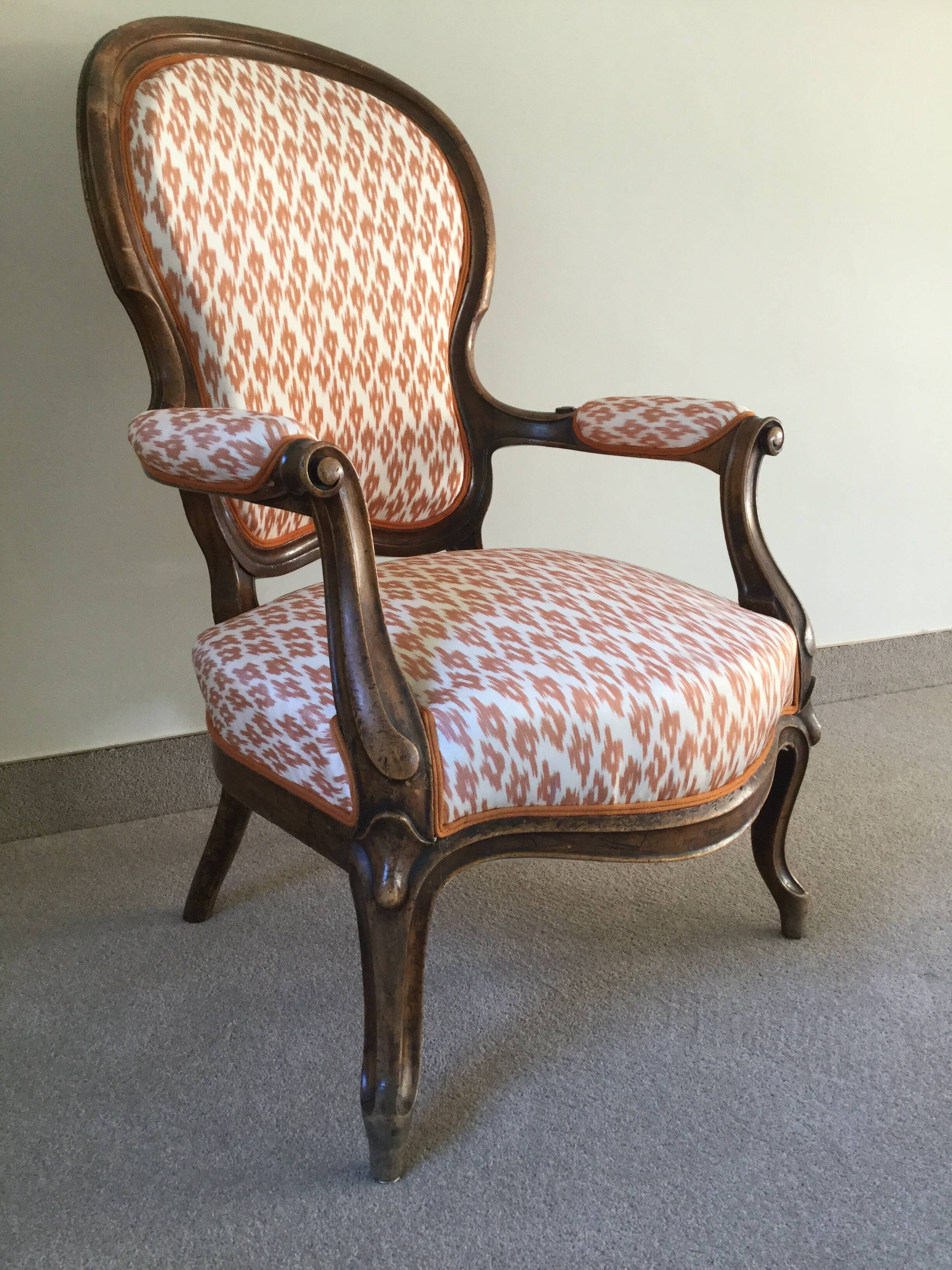 Louis Philippe armchair from the period, fully restored.