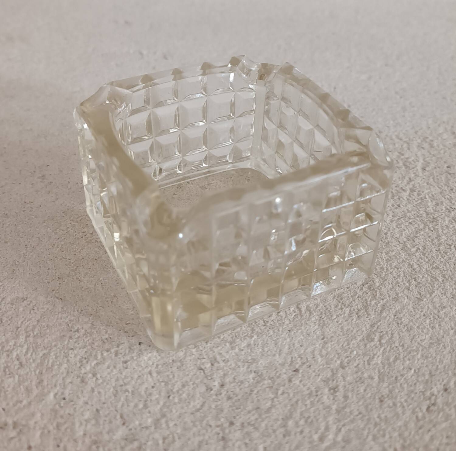 Molded glass ashtray