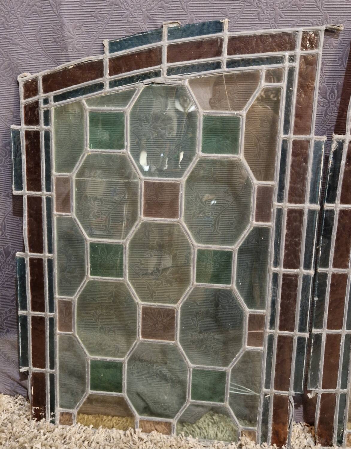 Pair of stained glass windows