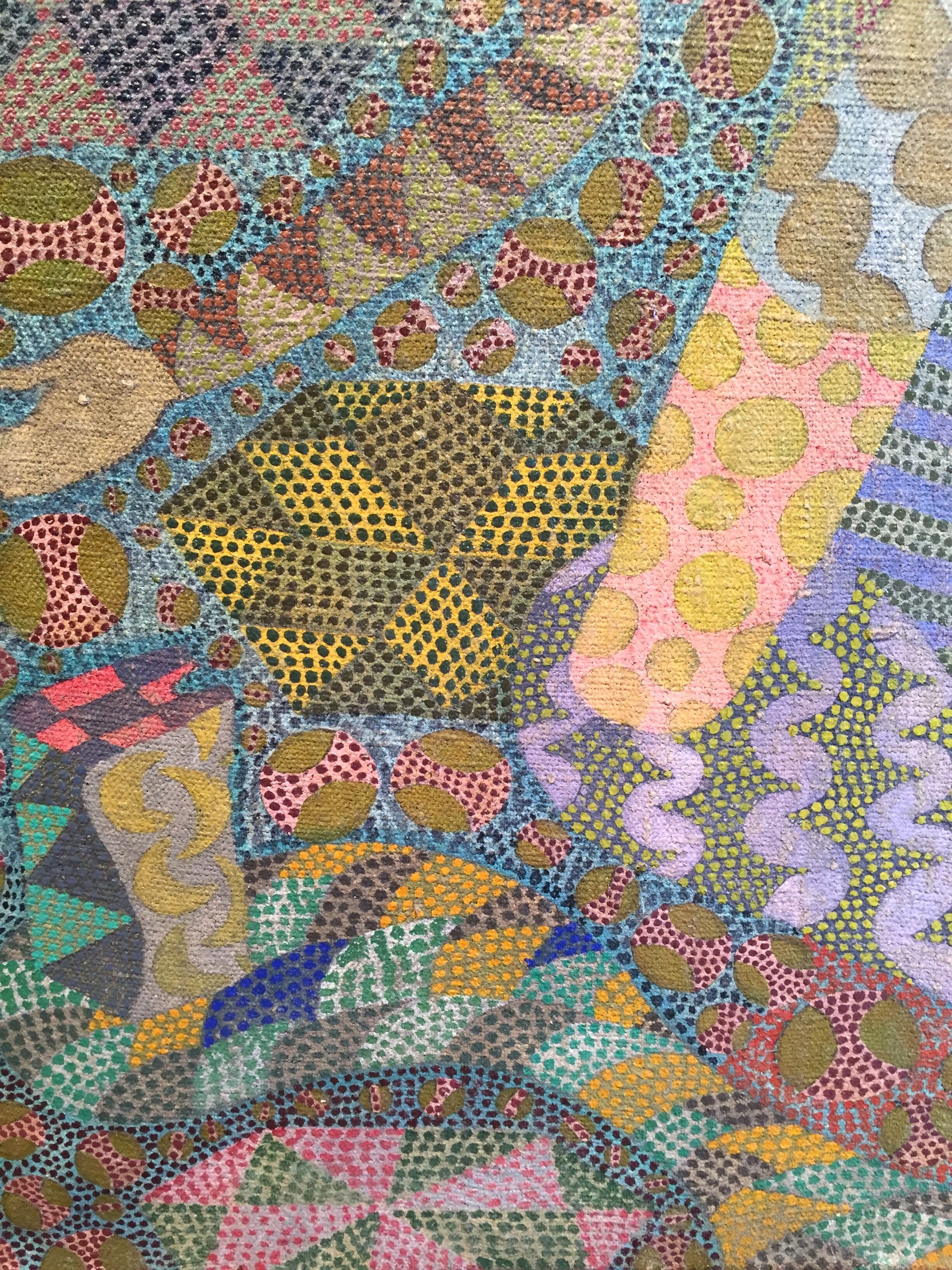 Post-pointillist painting, 60's signed M. d'Estienny