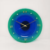 1960s Wall Clock in Murano Glass by "Cà Dei Vetrai". Made in Italy
